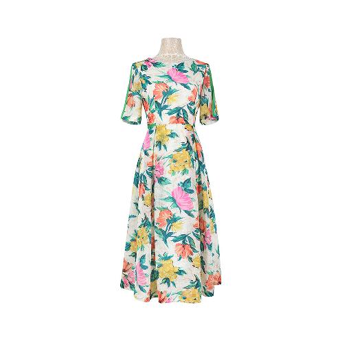 Watercolor Floral Pastel Dress | floral dress, short sleeve dress, floral pattern