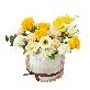 full image  Soap Flower Carnations Center Piece  L (White Yellow)