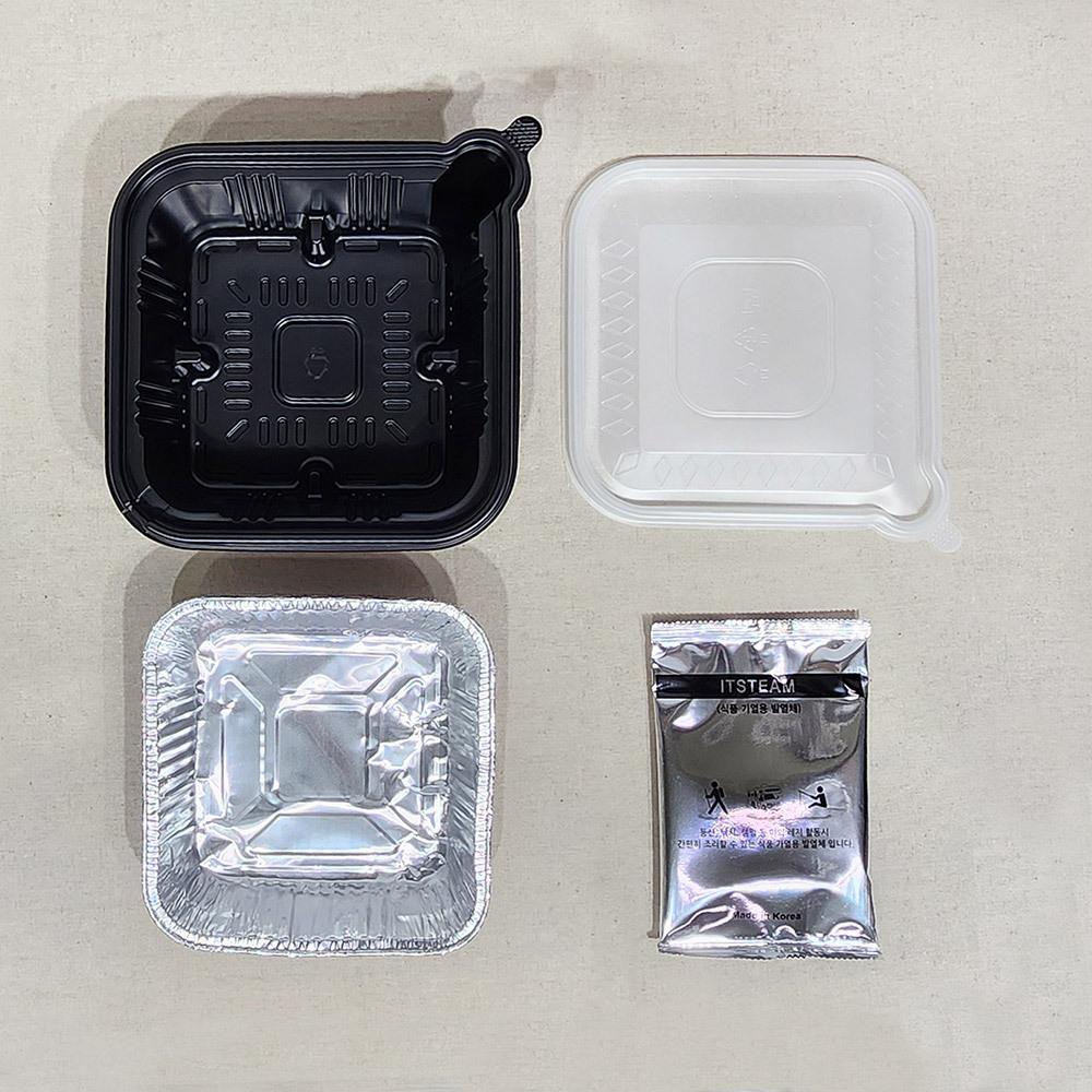Self-heating pot box (3 sets) Outdoor camping lunchbox Water-activated salt food Disposable food