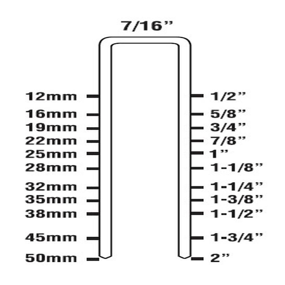16 Gauge 7/16" Crown Staples (SENCO N)